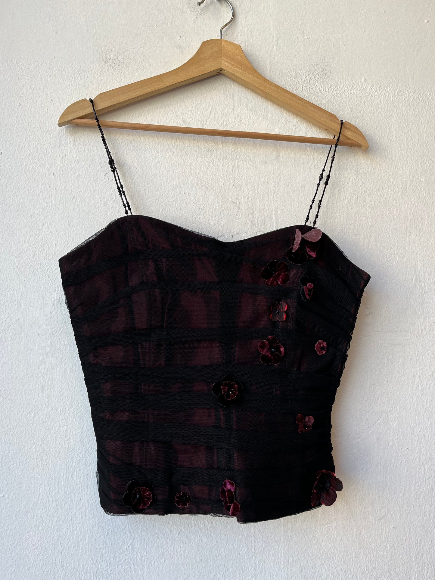 90's Beaded Corset Top