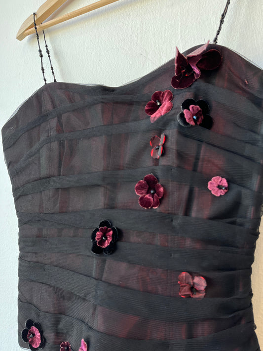 90's Beaded Corset Top
