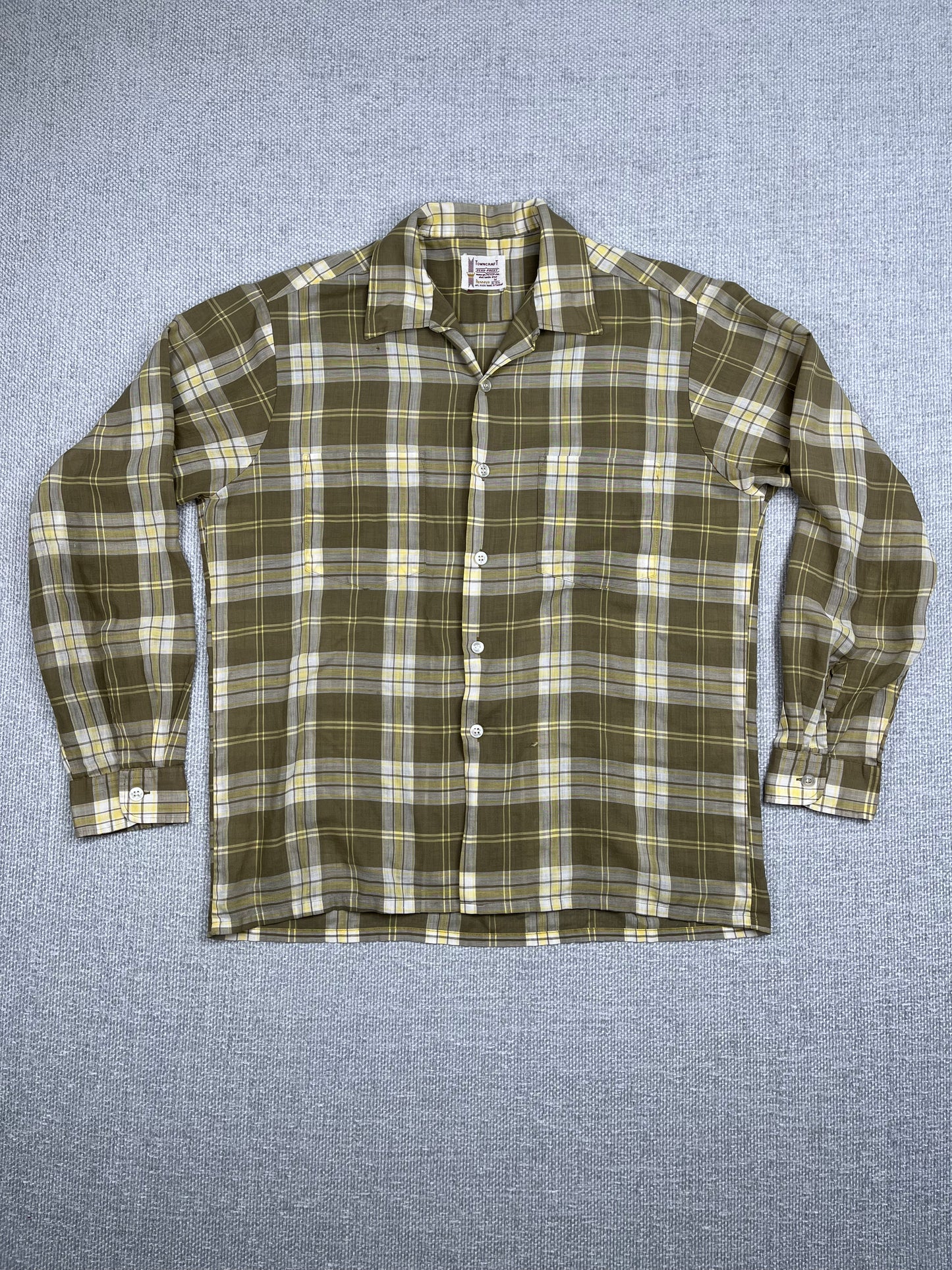 70's Penneys Plaid Button Down Shirt