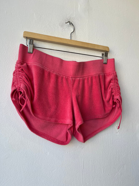 Y2K Pink Terry Mini Shorts 32"