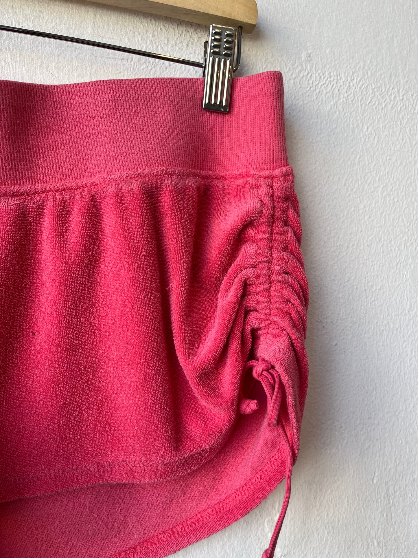 Y2K Pink Terry Mini Shorts 32"