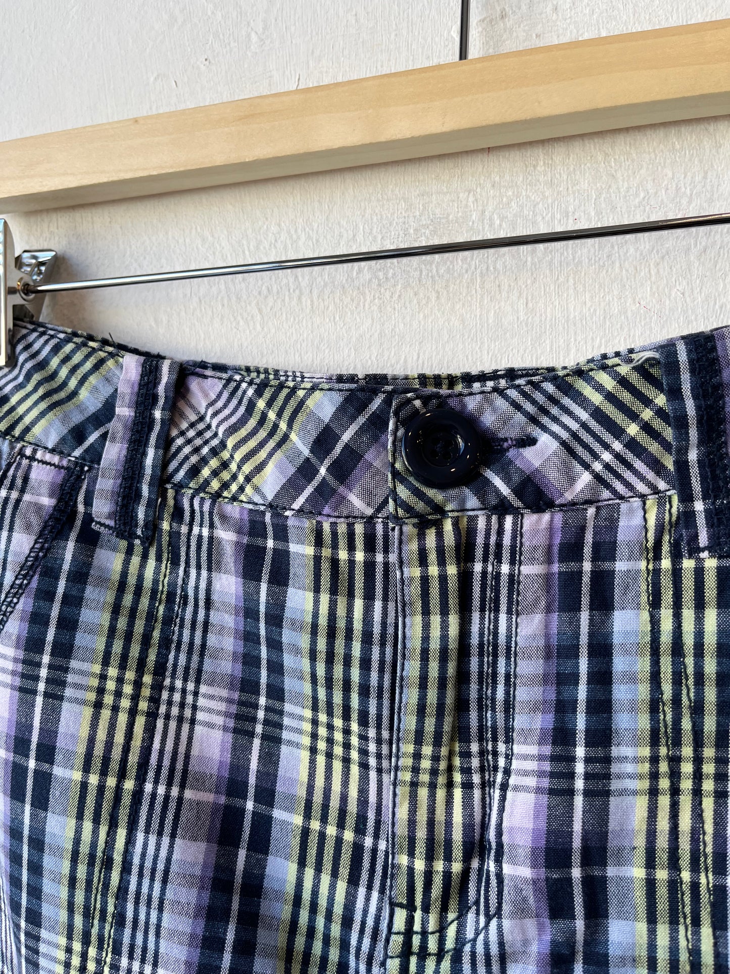 Y2K Plaid Mini Skirt 30"