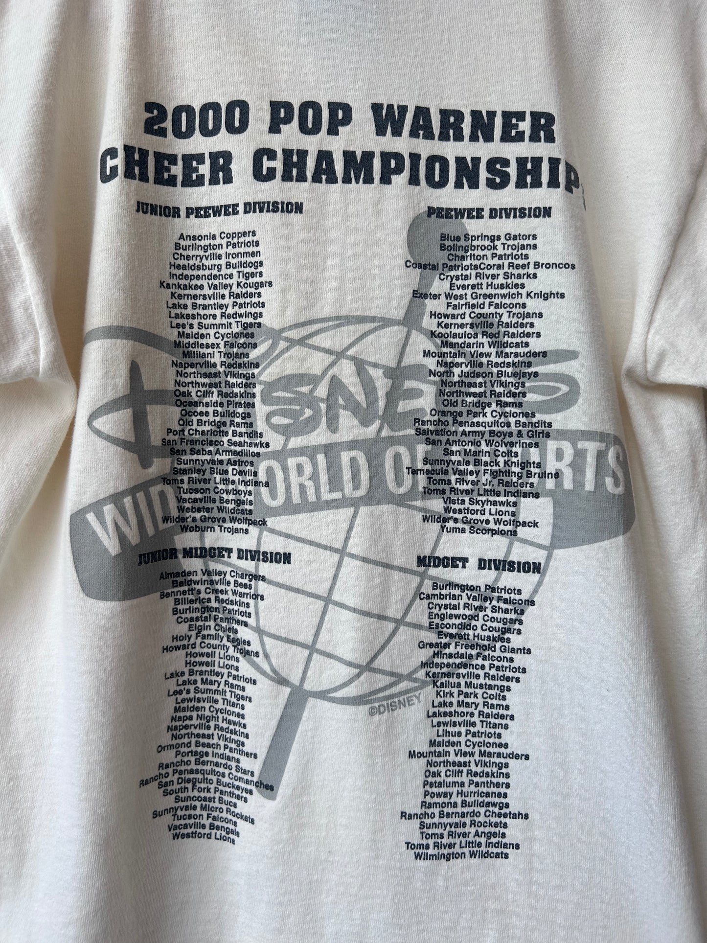 2000 Pop Warner Cheer Championships T-Shirt