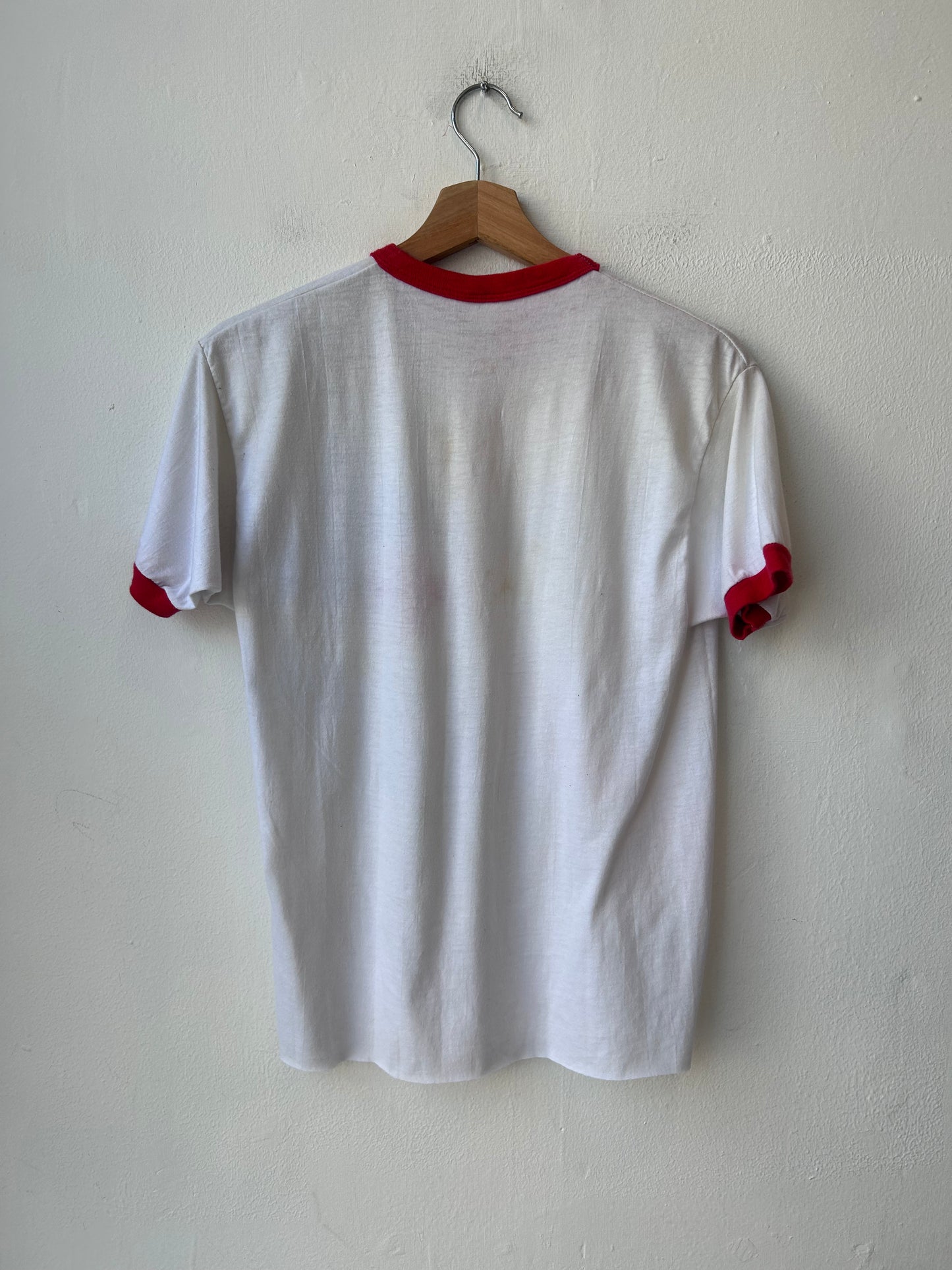 80's Red Cross Ringer Shirt