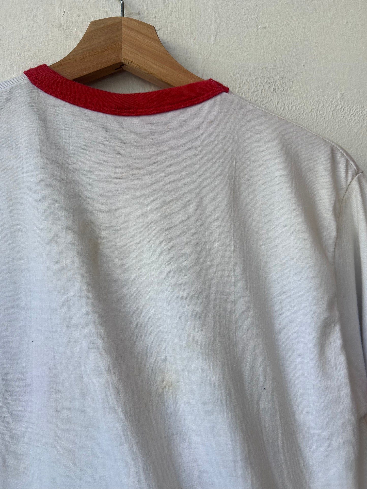 80's Red Cross Ringer Shirt