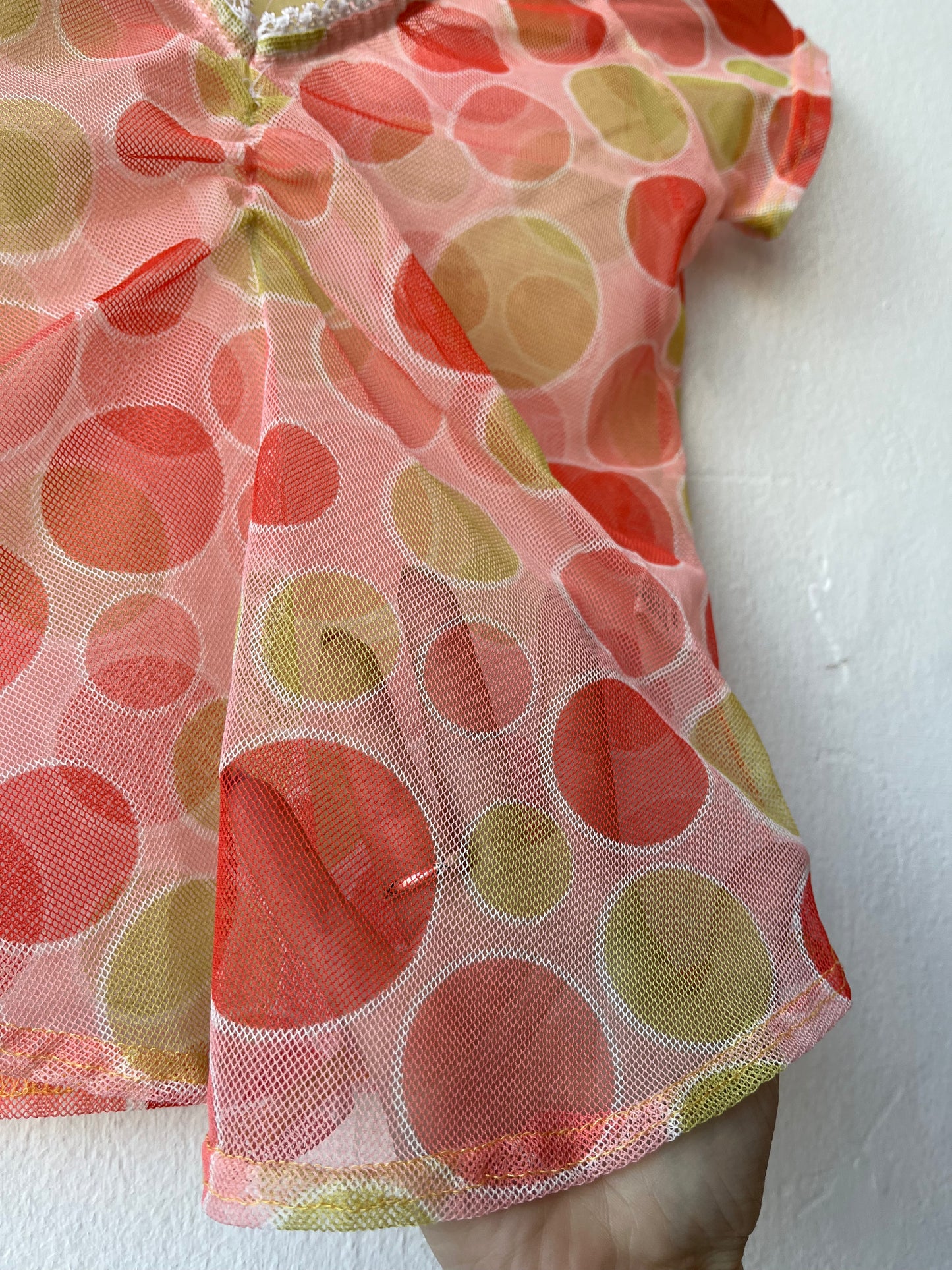 90's Polka Dot Mesh Top