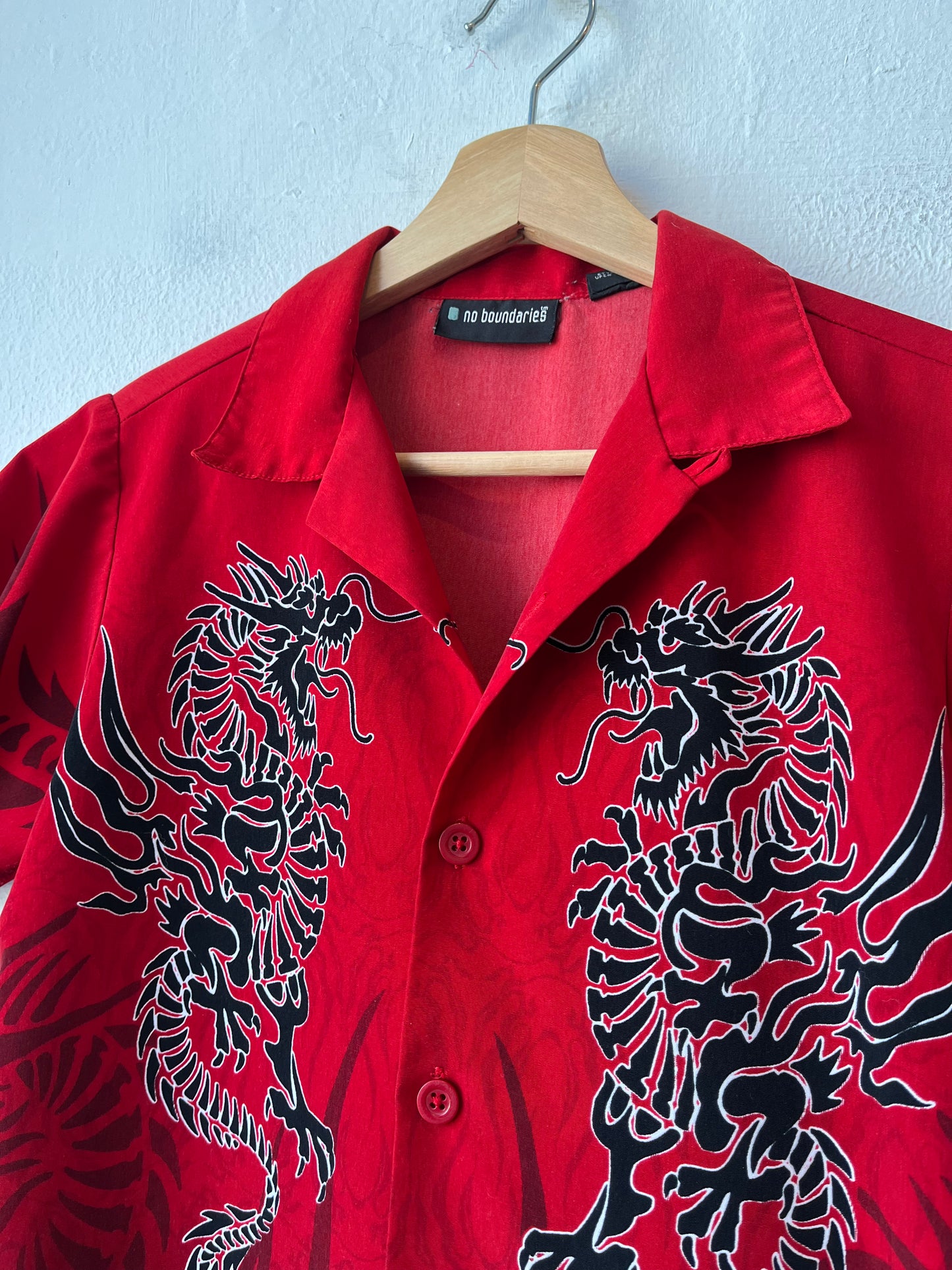 Y2K Dragon Button Up Shirt