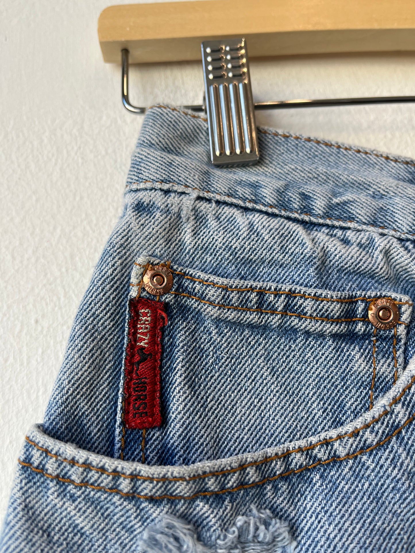 90's Crazy Horse Cutoff Denim Shorts 26"
