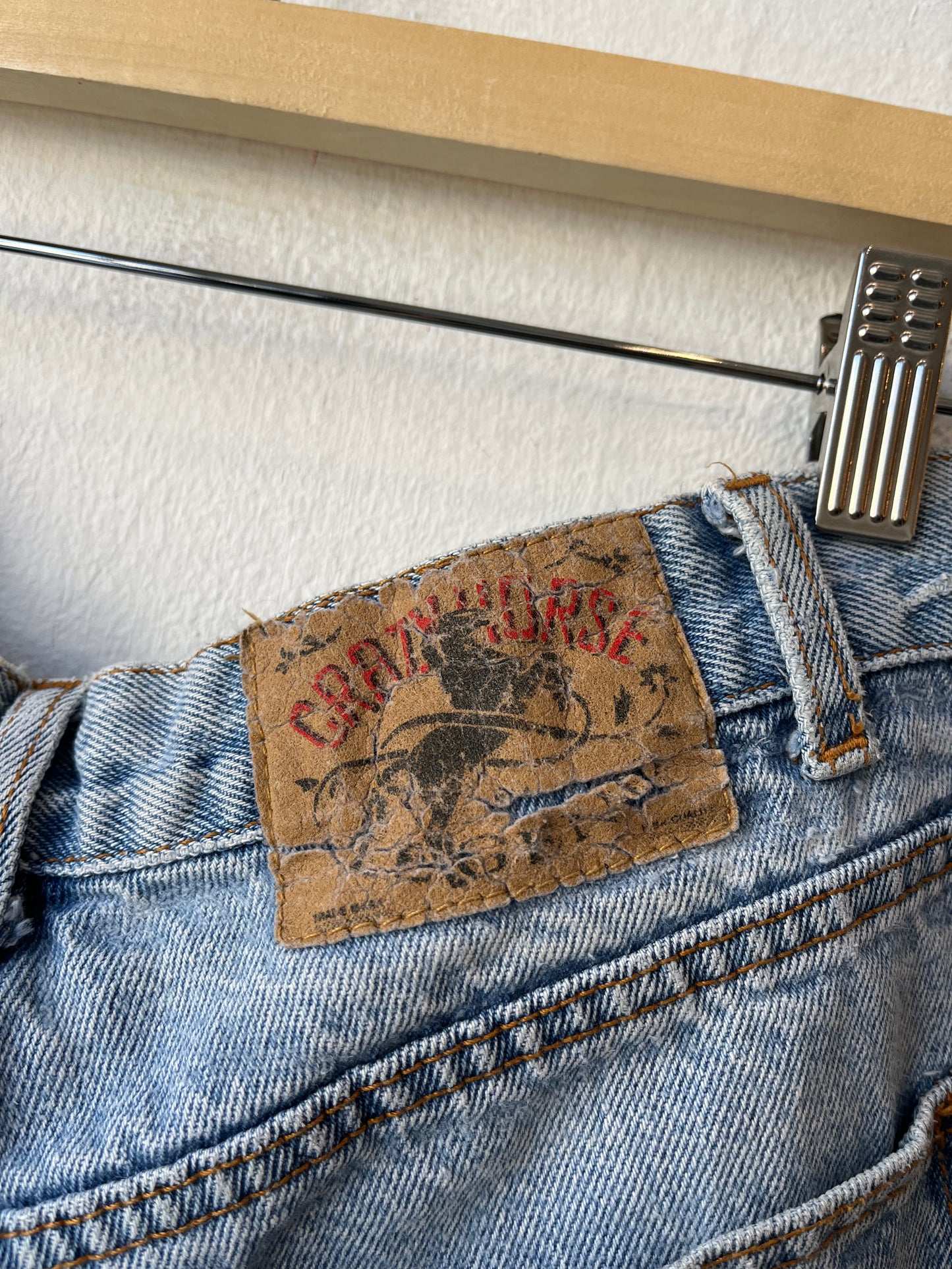 90's Crazy Horse Cutoff Denim Shorts 26"