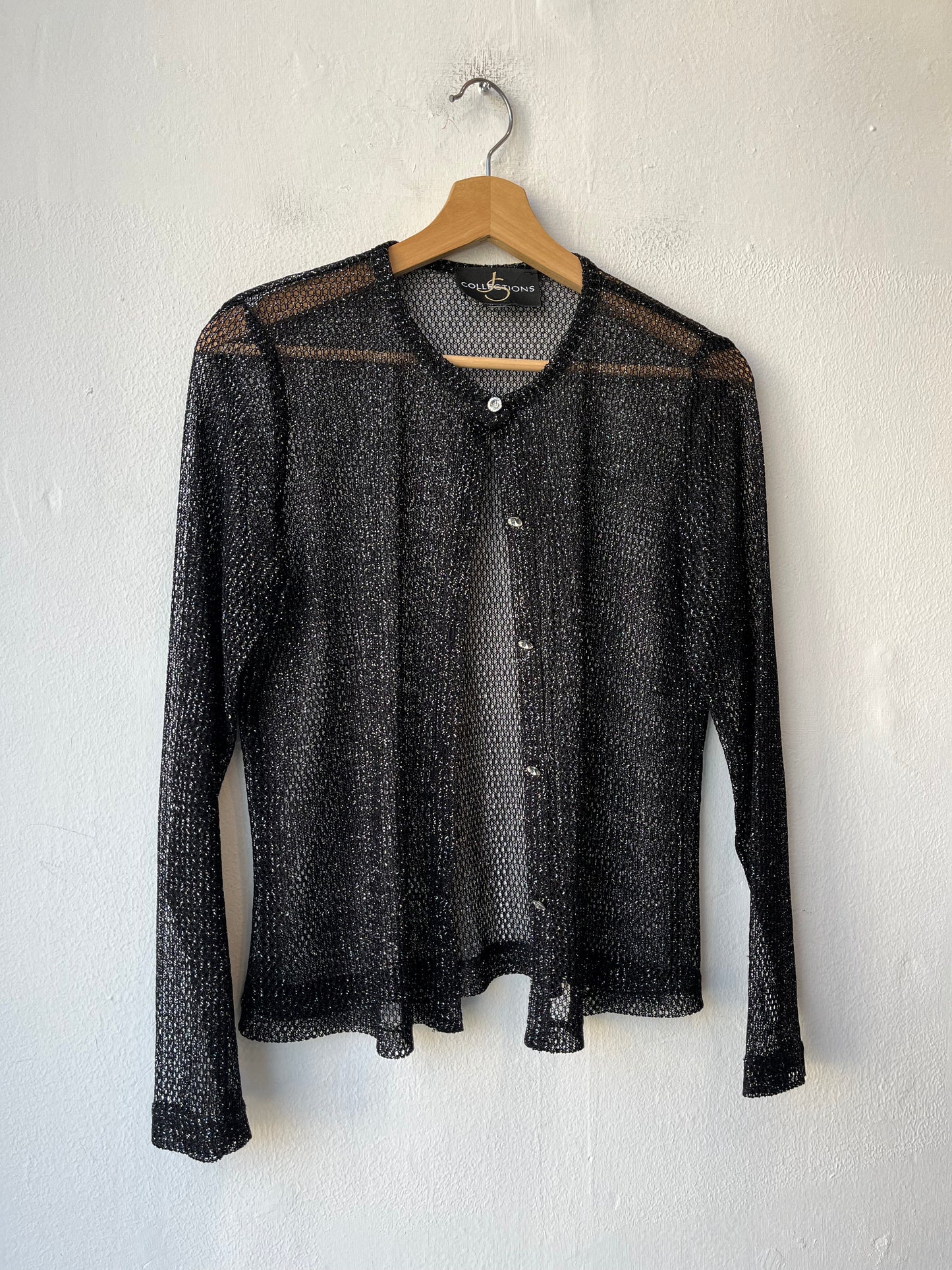 90's Sparkly Mesh Cardigan