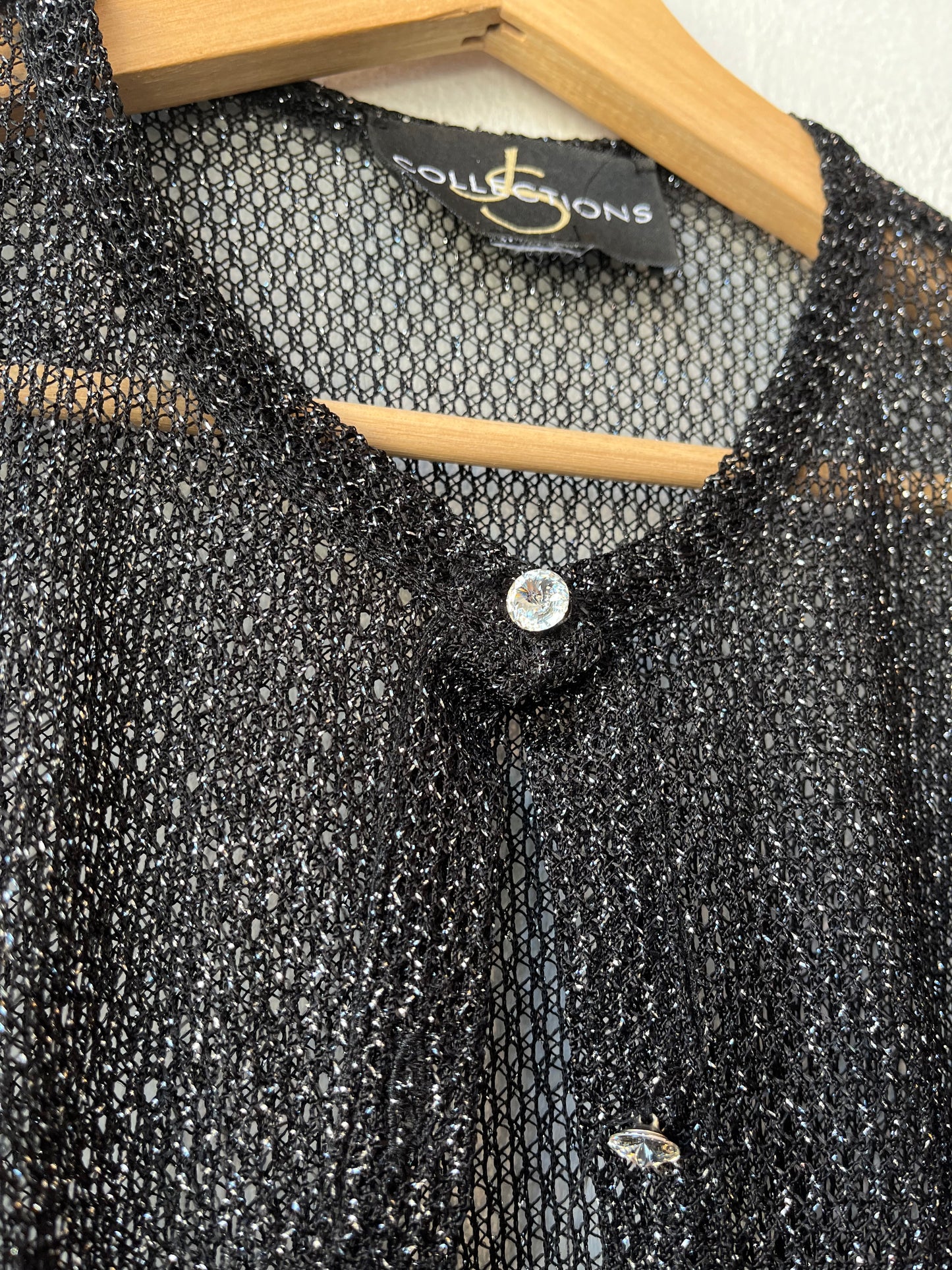 90's Sparkly Mesh Cardigan