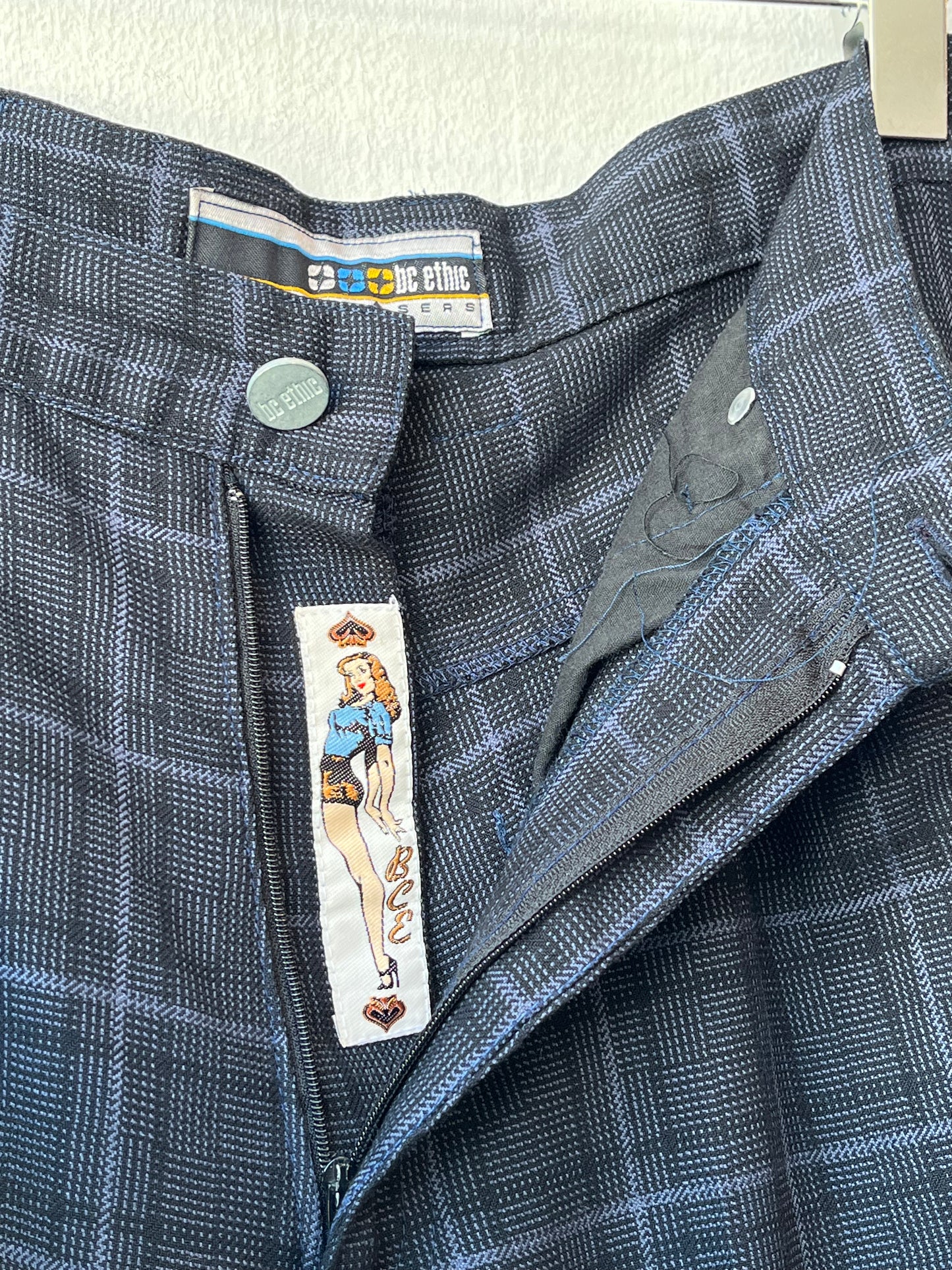 90's Plaid Trousers 30"