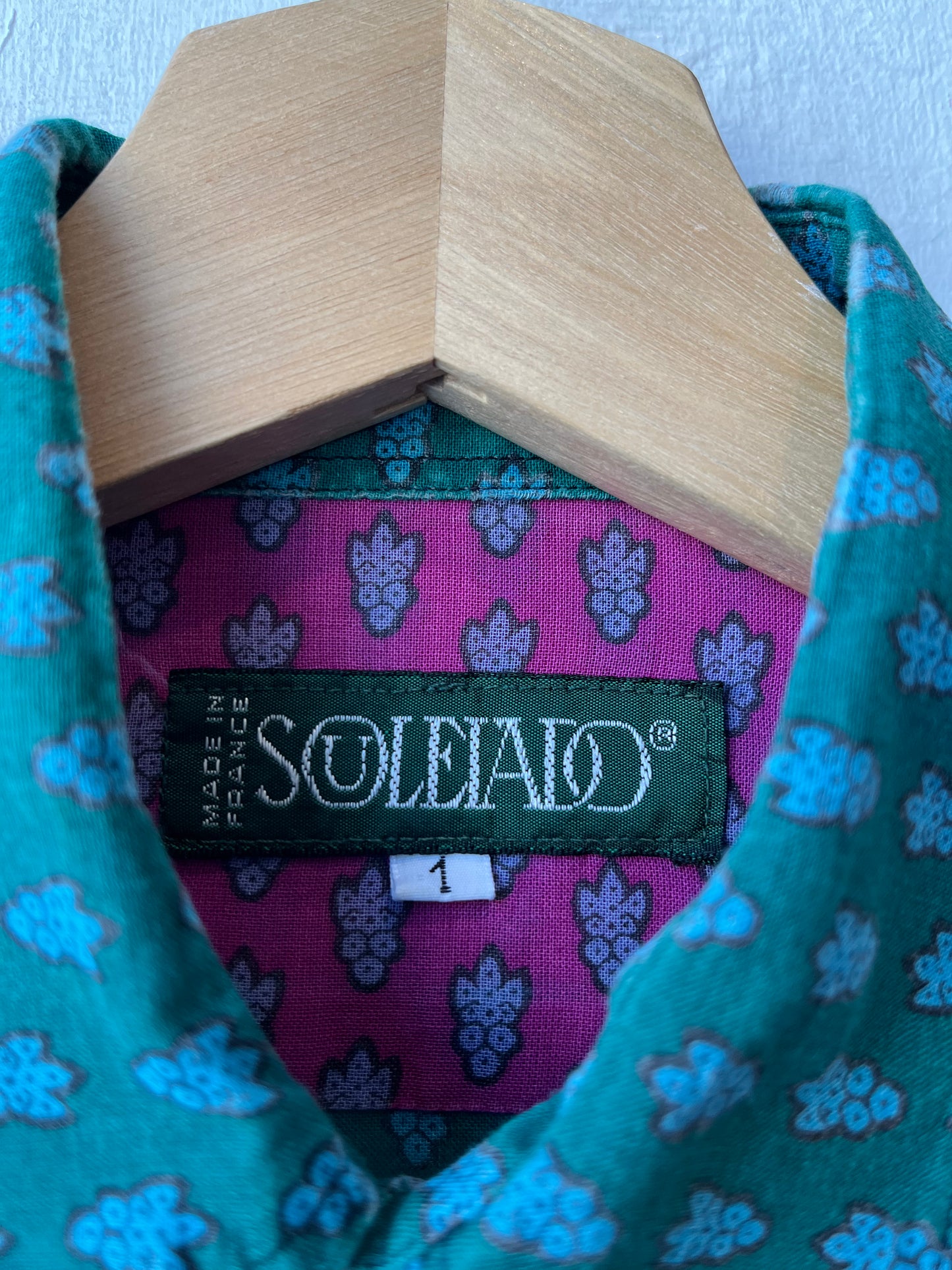 90's Silk Color Block Button Up Shirt