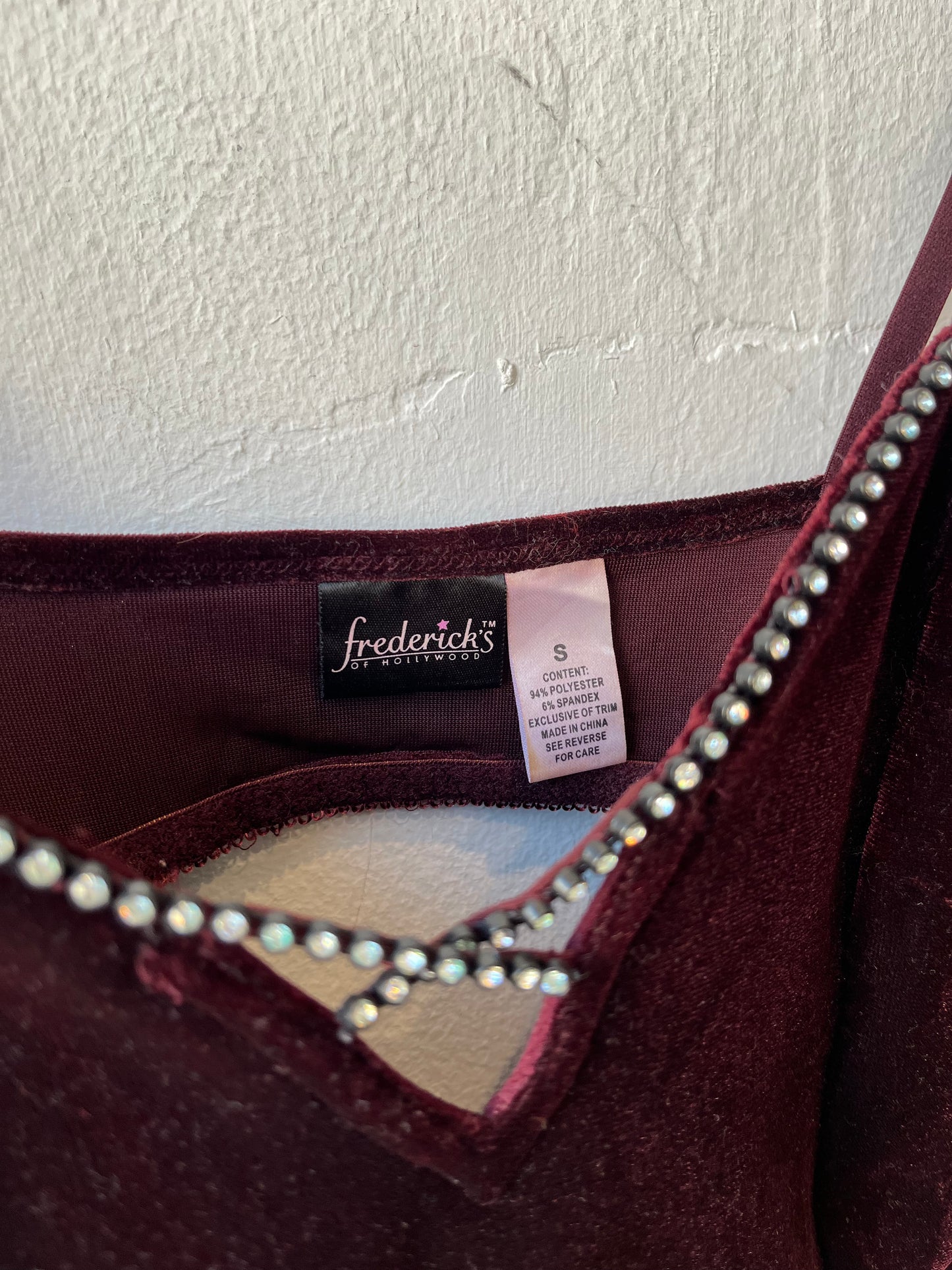 Y2K Fredrick's Velour Mini Dress