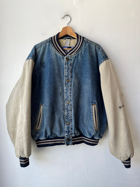 90's Denim Bomber Jacket