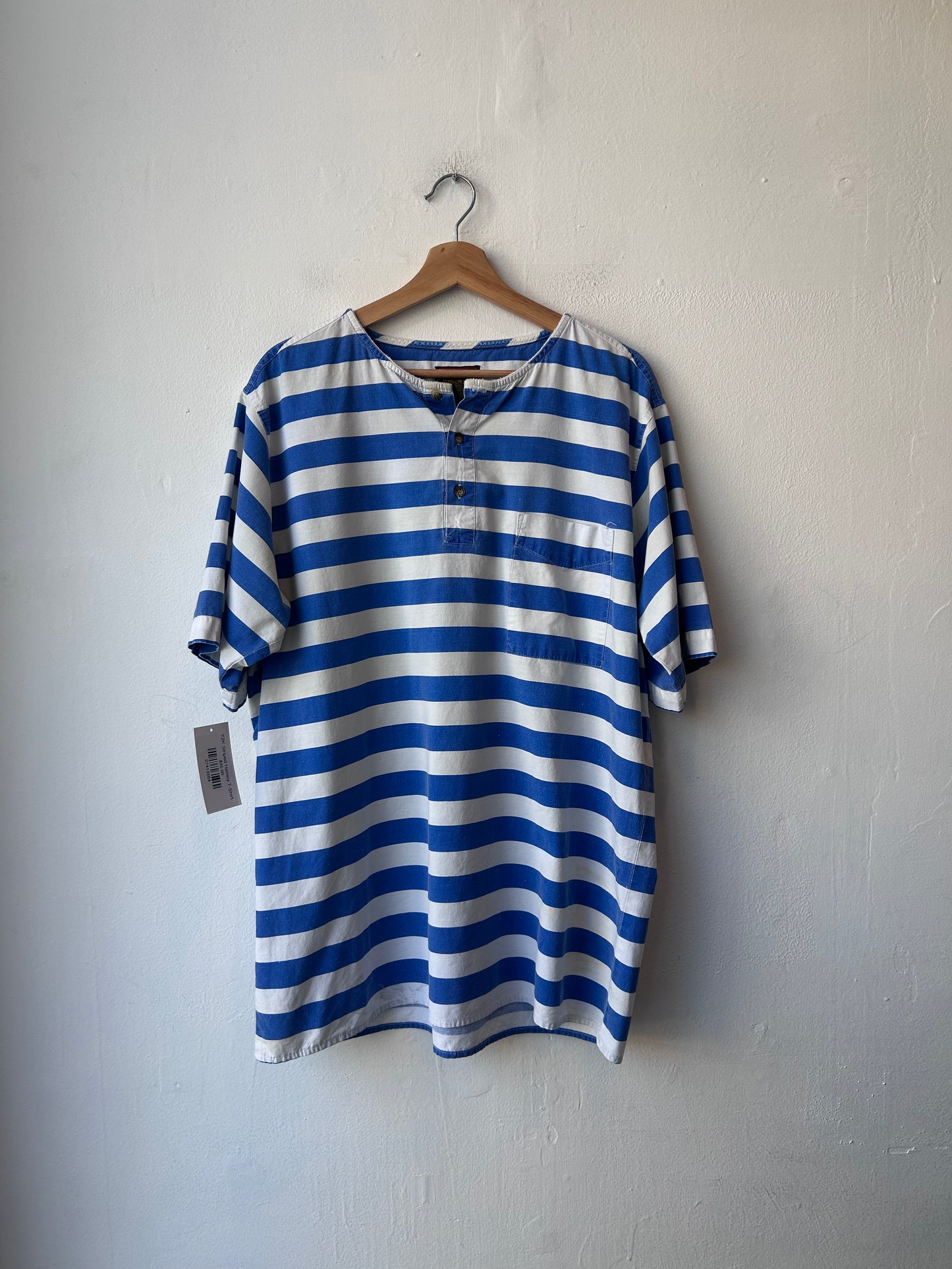 Y2K Striped Henley T-Shirt