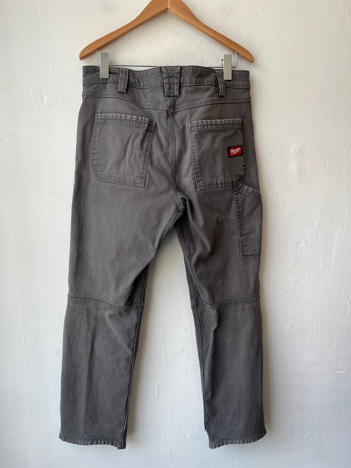 Y2K Milwaukee Gray Work Pants 33"