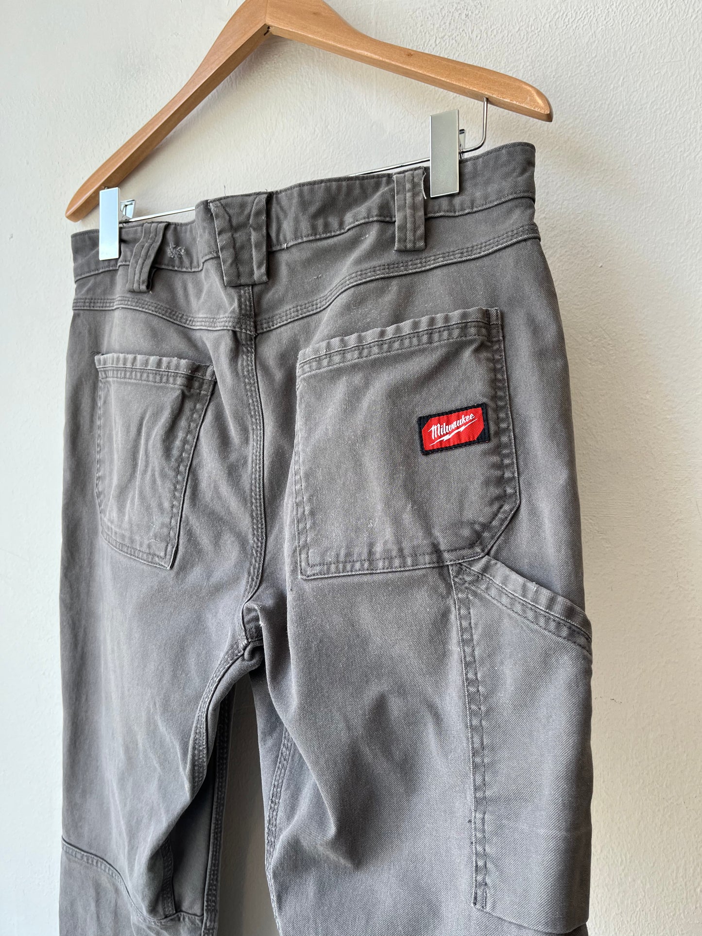 Y2K Milwaukee Gray Work Pants 33"