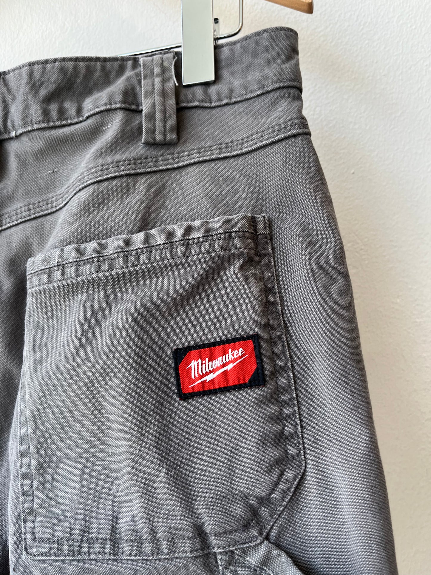 Y2K Milwaukee Gray Work Pants 33"