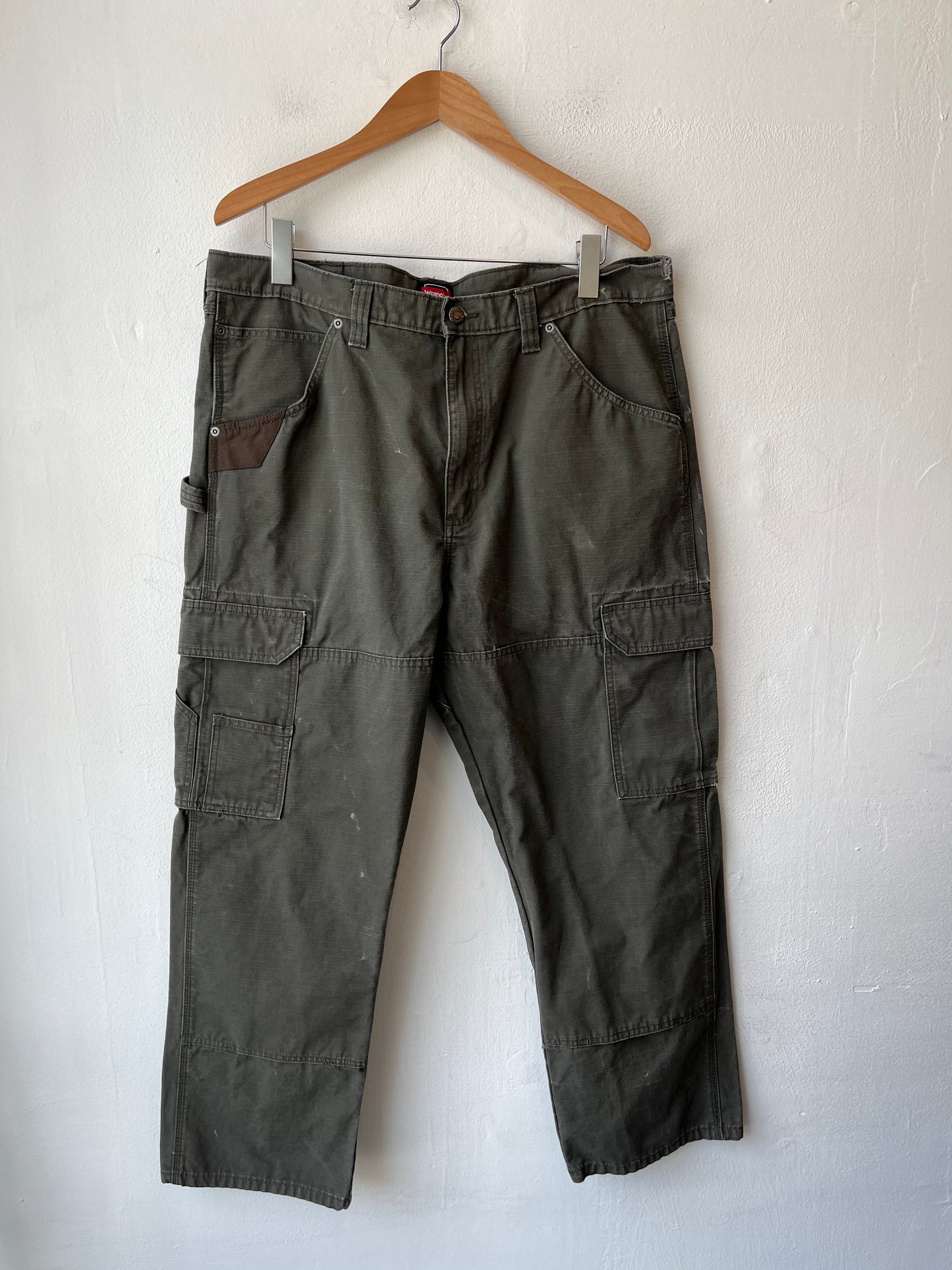 Y2K Wrangler Green Work Pants 38"