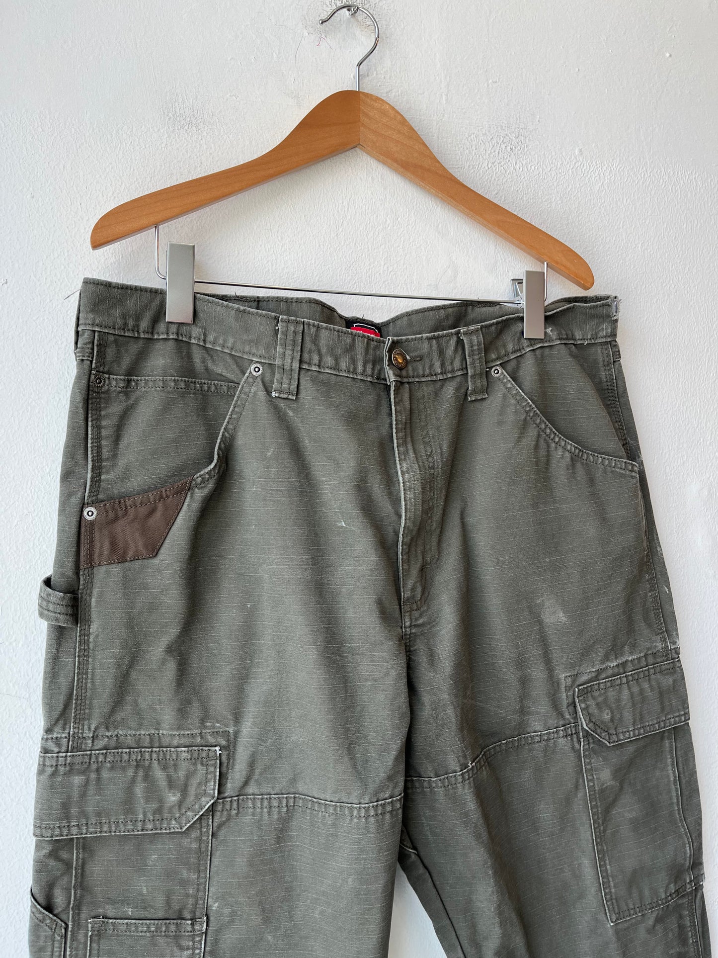 Y2K Wrangler Green Work Pants 38"