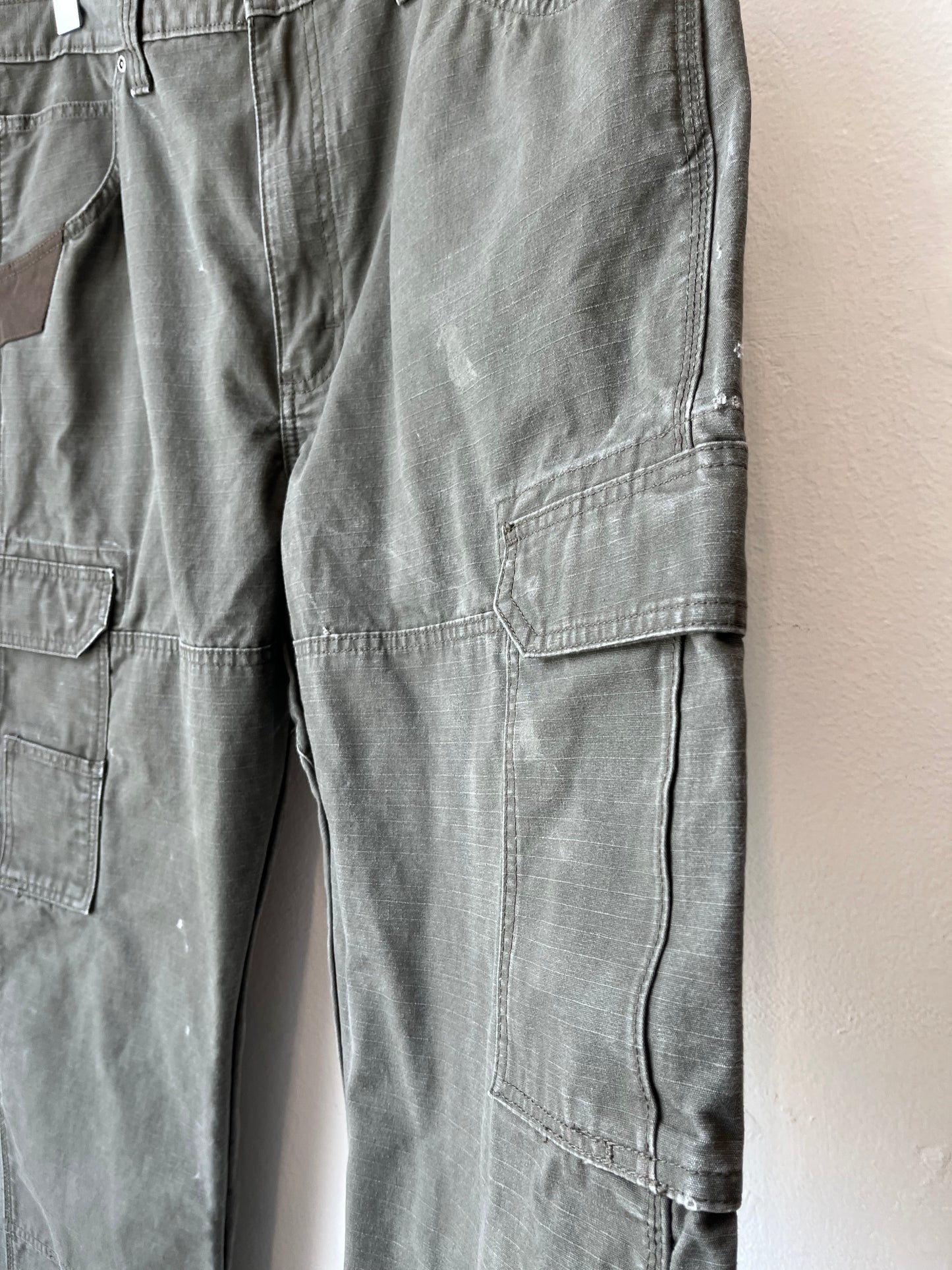 Y2K Wrangler Green Work Pants 38"