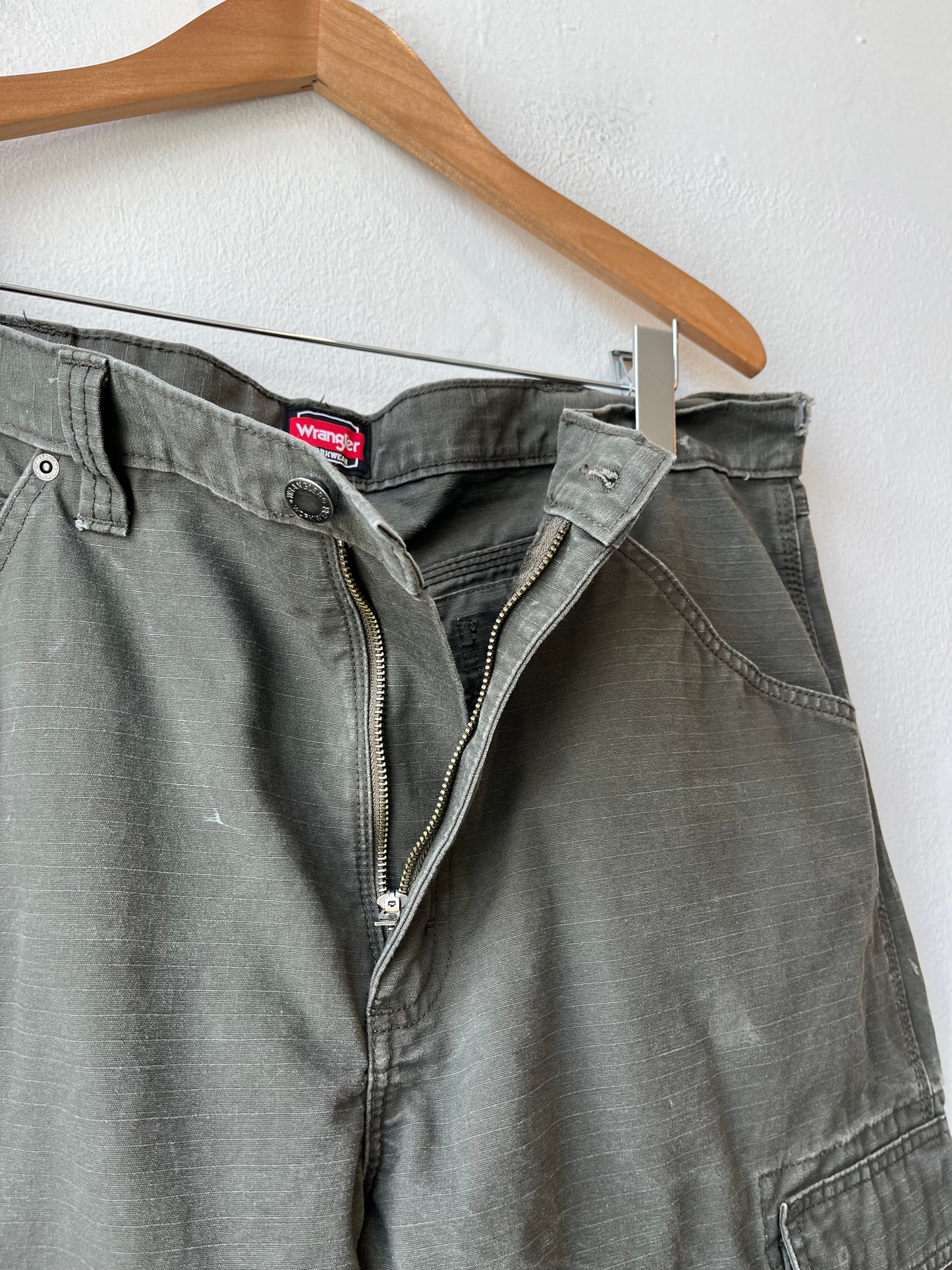 Y2K Wrangler Green Work Pants 38"