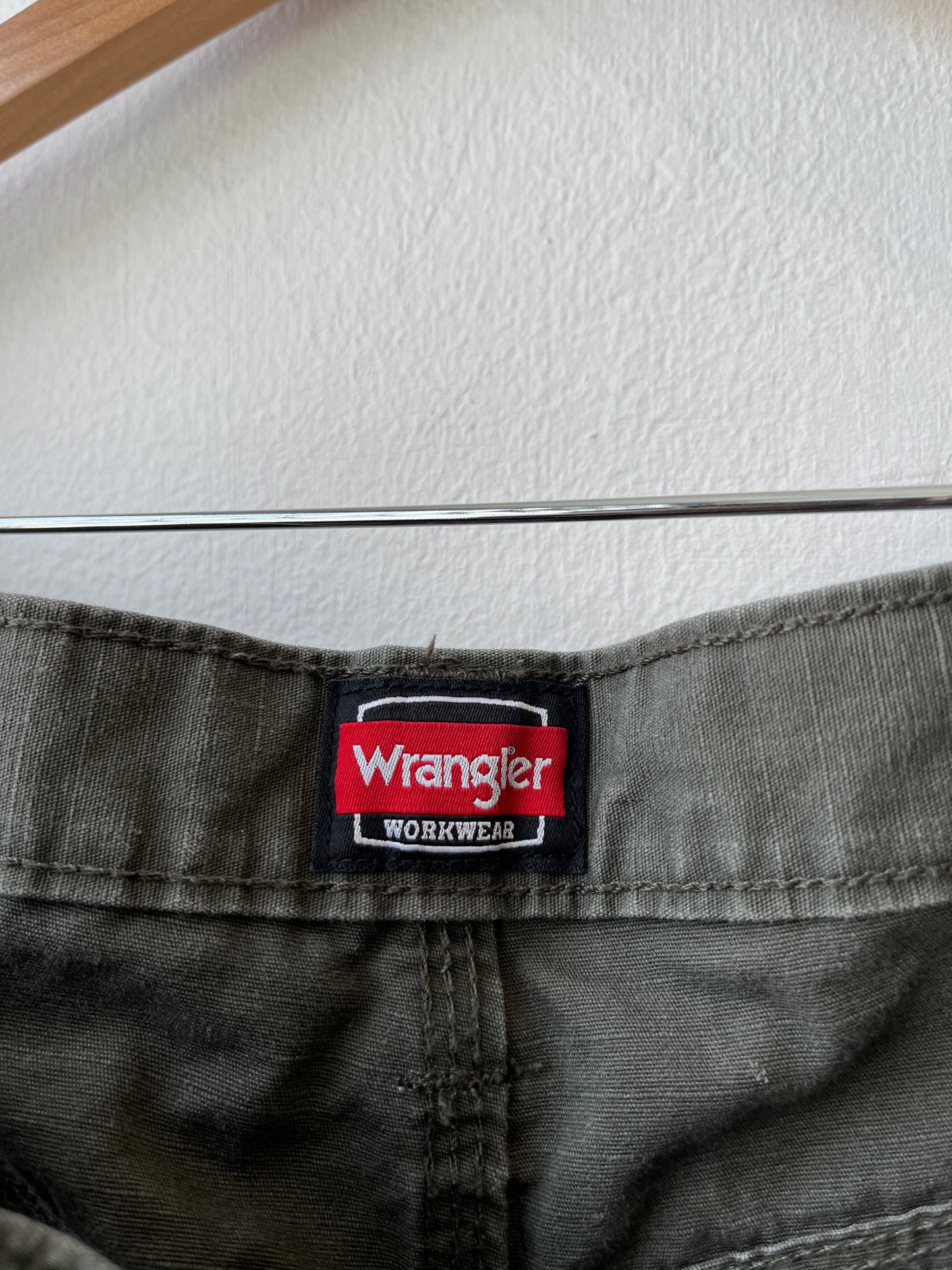 Y2K Wrangler Green Work Pants 38"