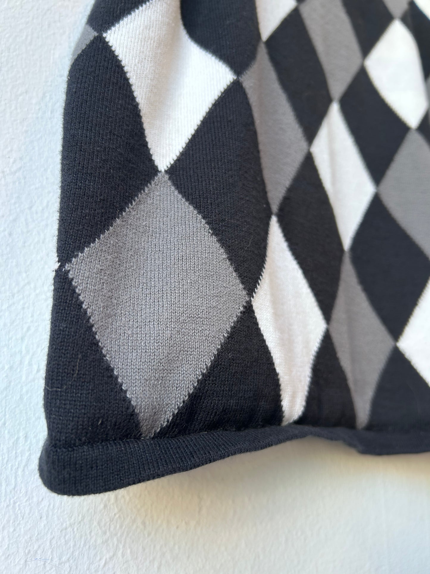 Y2K Argyle Knit Tank Top