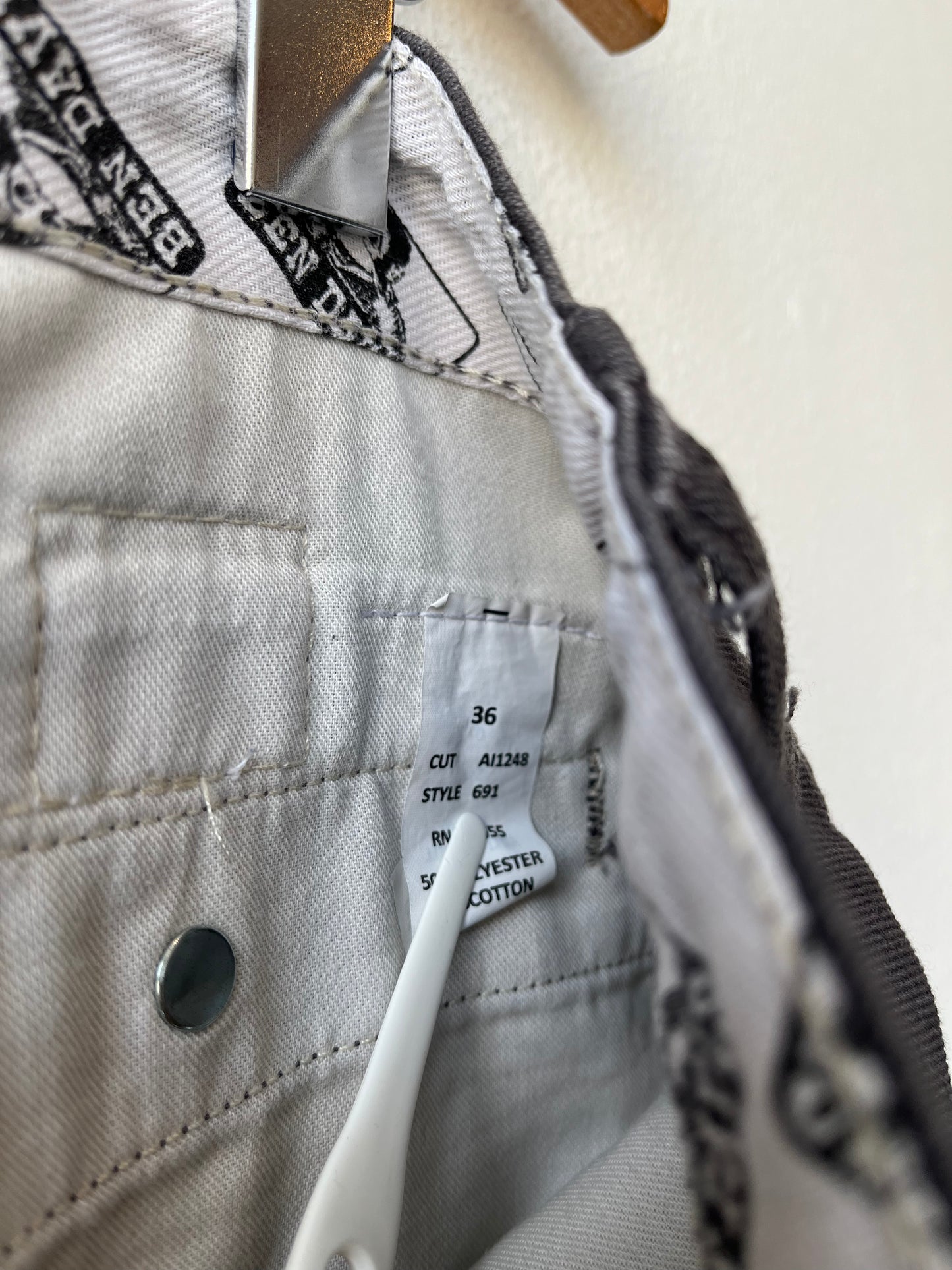 Y2K Gray Ben Davis Work Pants 34"