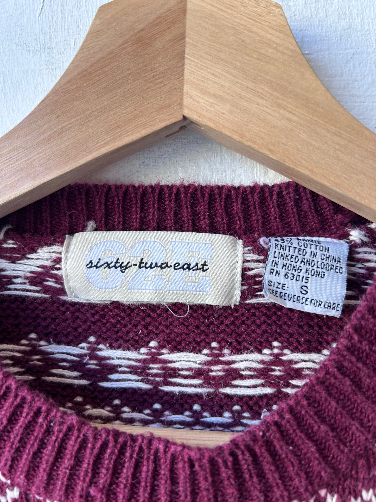 Y2K Burgundy Knit Sweater