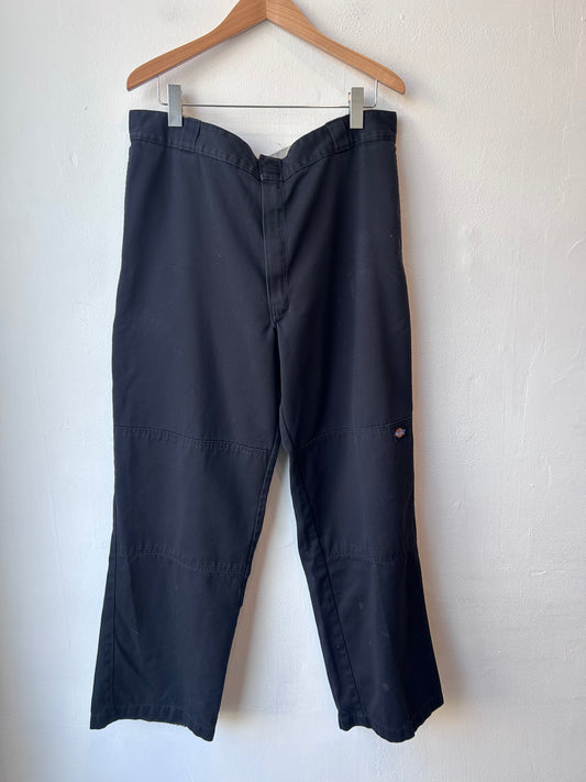 Y2K Black Dickies Double Knee 40"