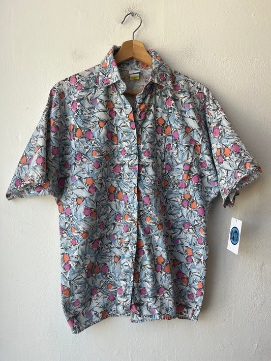 90's Patterned Button Up Shirt