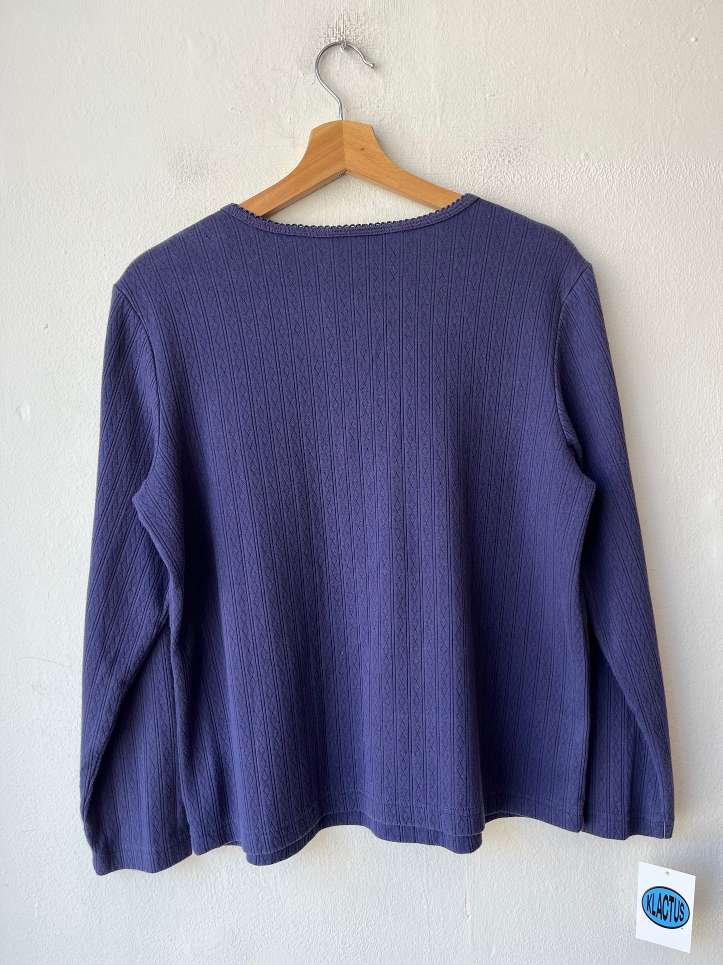 90's Cotton Henley Top