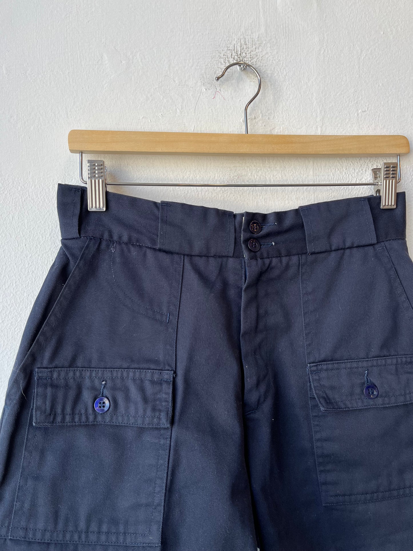 80's Navy Safari Shorts 27"