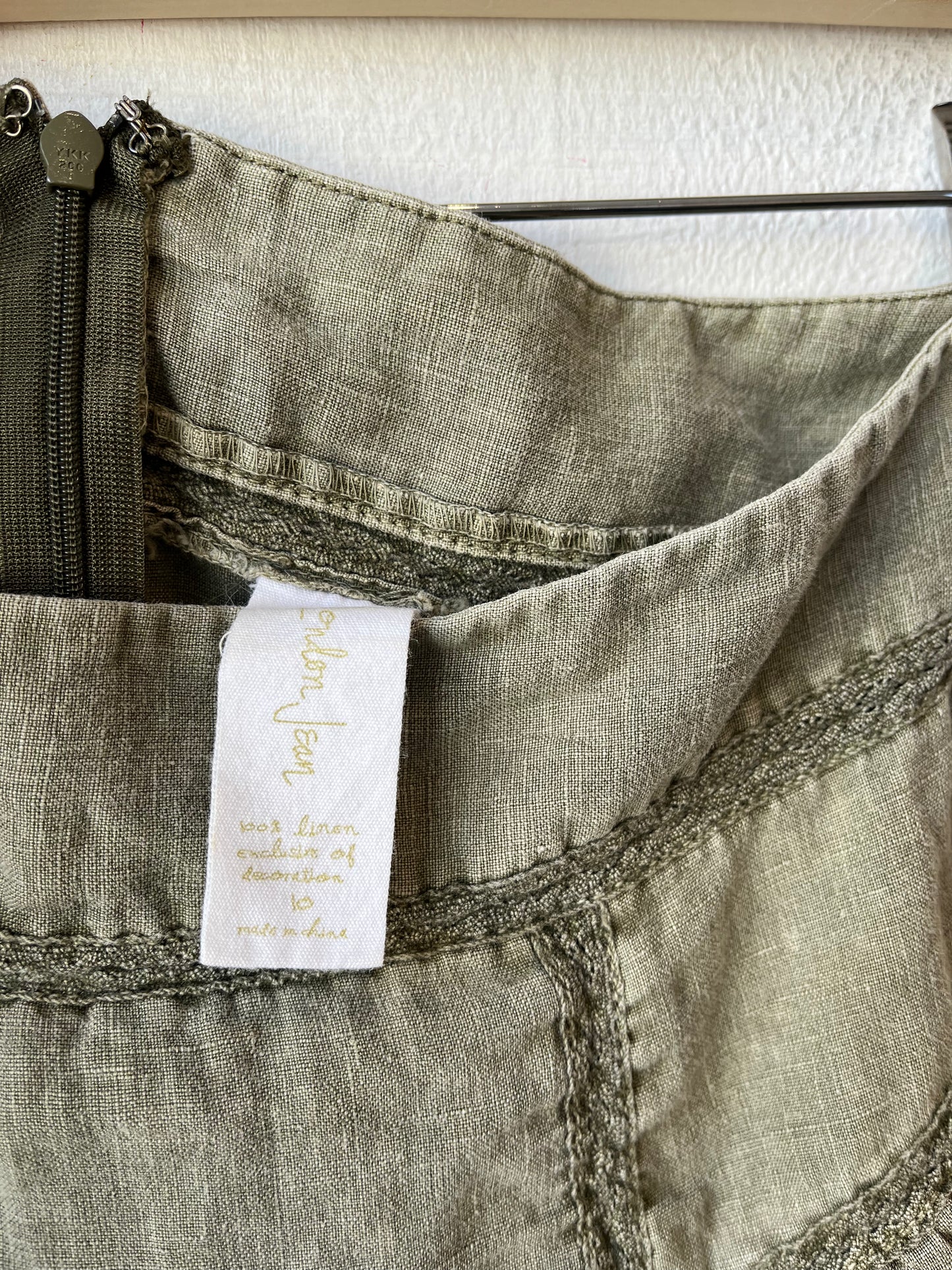 Y2K Ruffle Linen Mini Skirt 32"