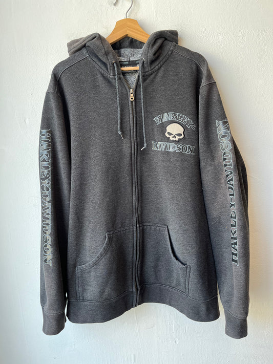Y2K Harley Davidson Zip-Up Hoodie