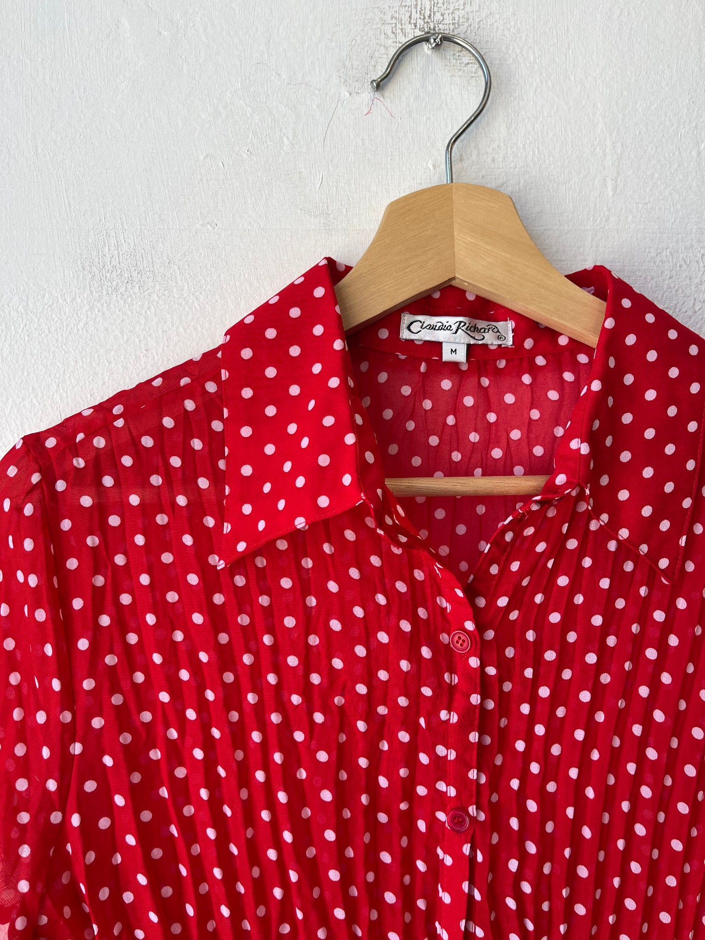 90's Sheer Polka Dot Blouse