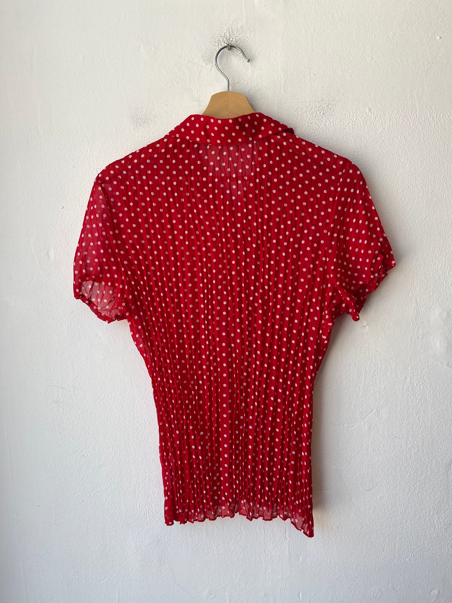 90's Sheer Polka Dot Blouse