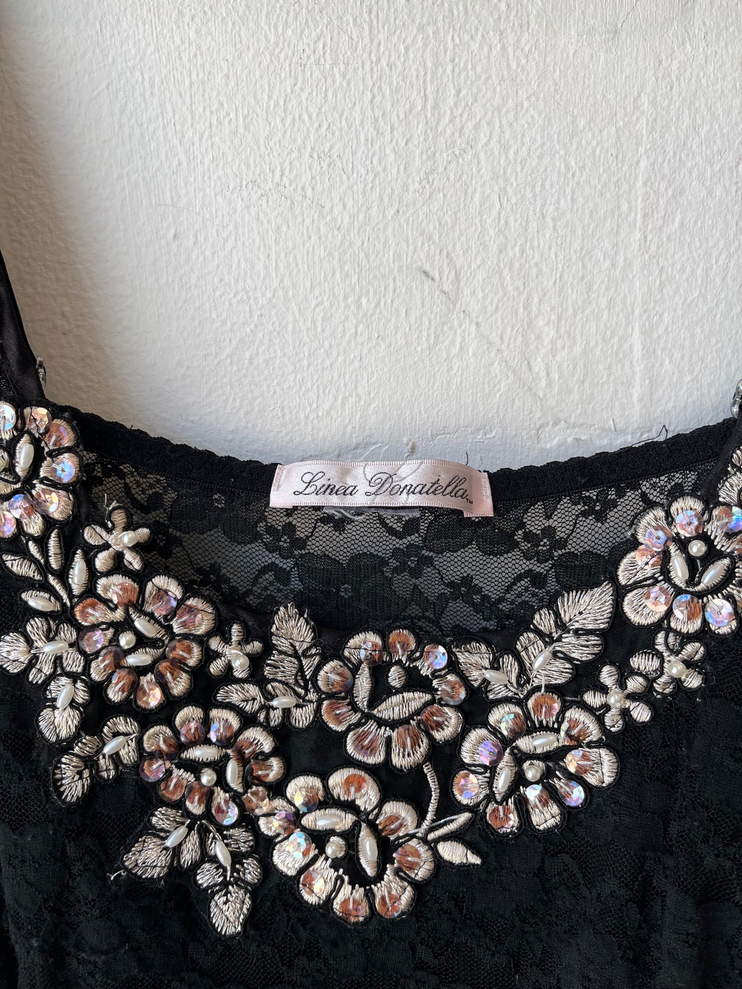 Y2K Sequin Floral Babydoll Dress
