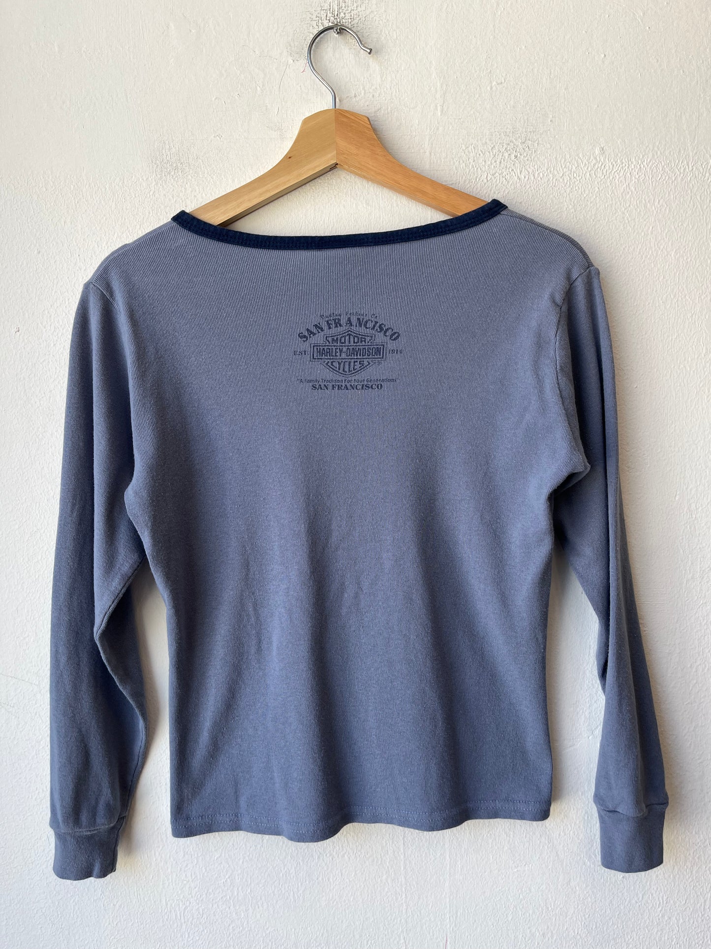 Y2K Harley Davidson Full Snap Top