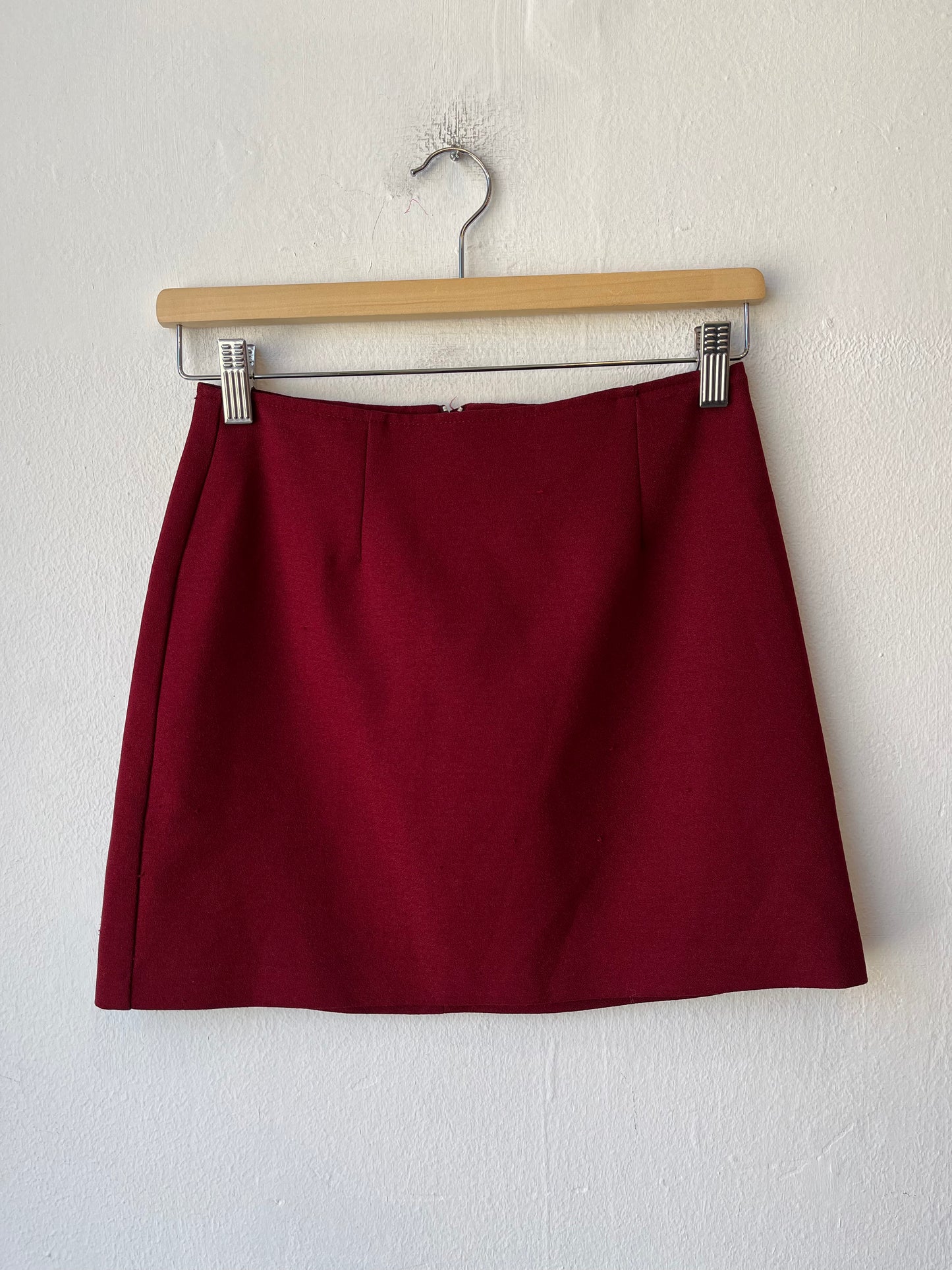 90's Red Mini Skirt 25"