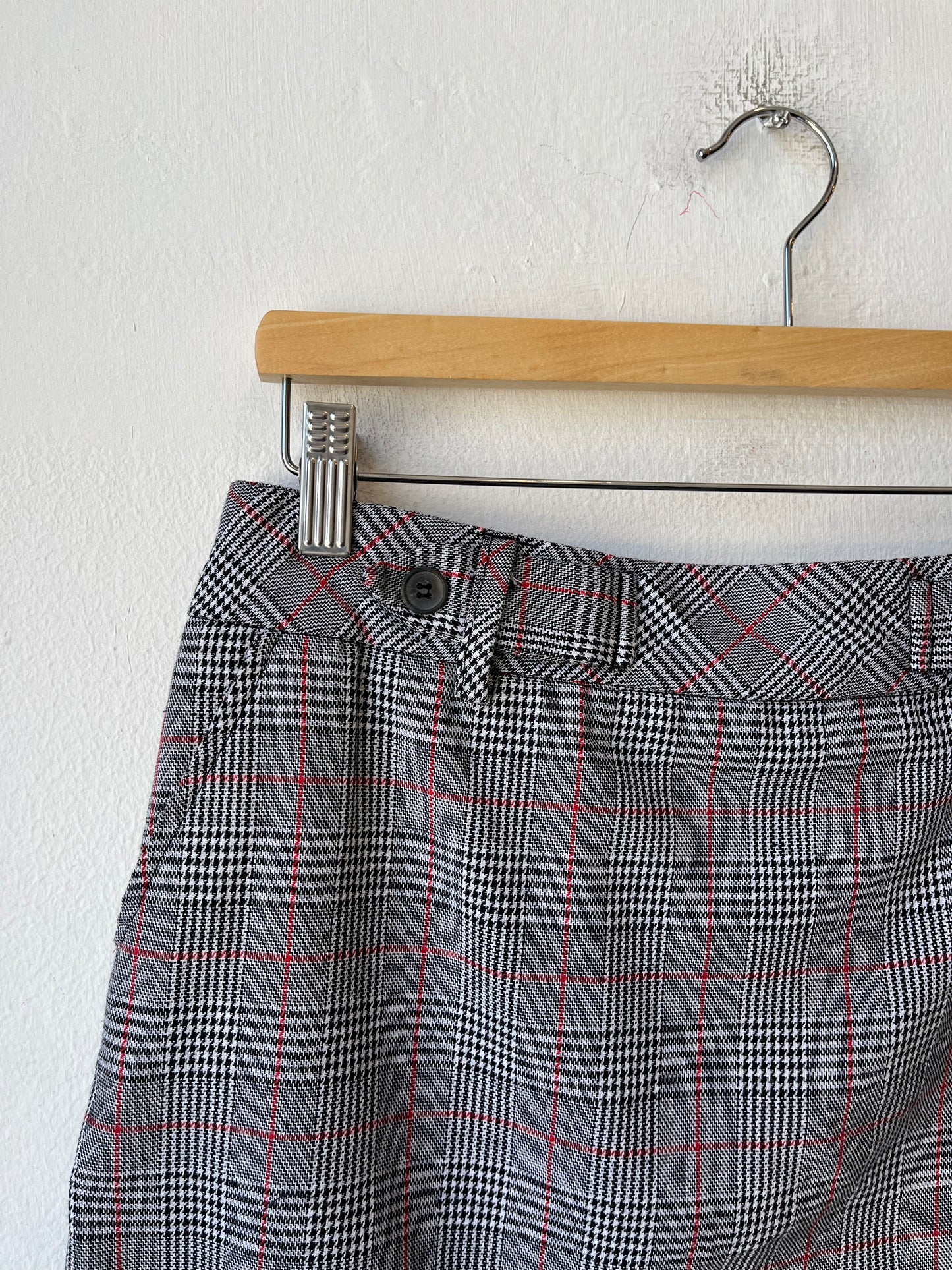 Y2K Plaid Mini Skirt 31"