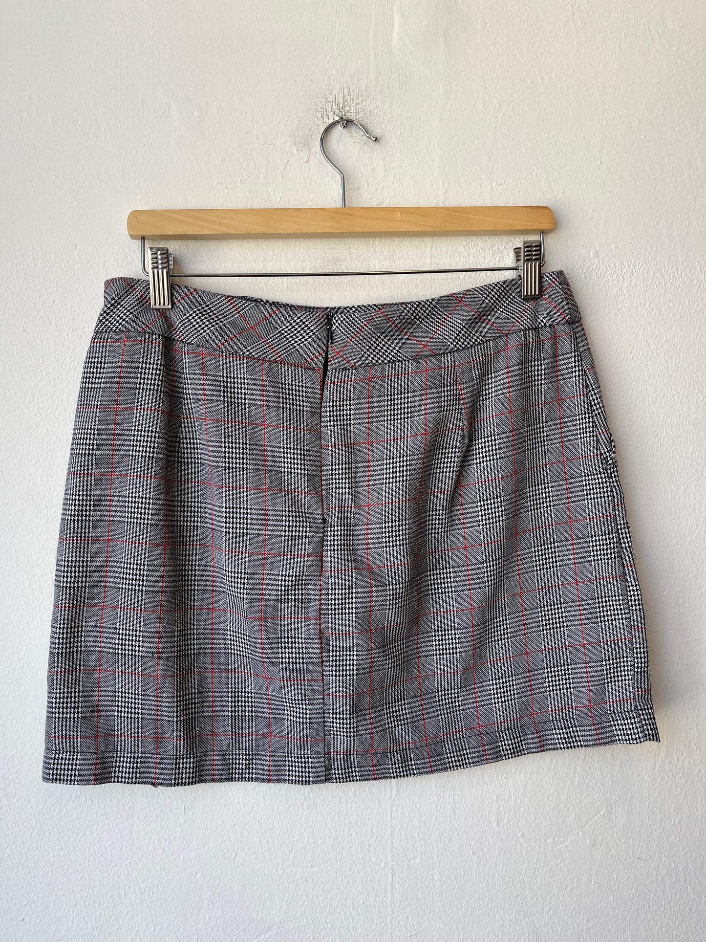Y2K Plaid Mini Skirt 31"