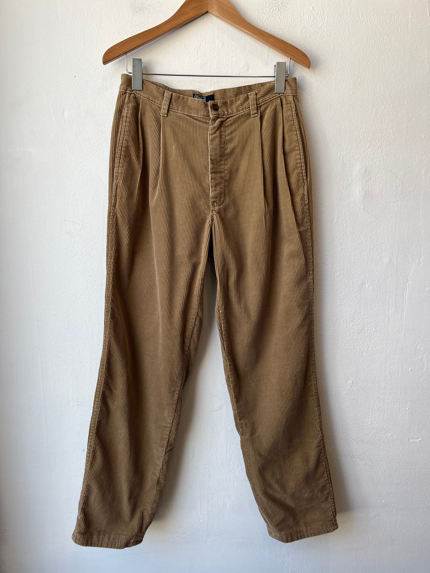 80's Pleated Polo Corduroy Pants 30"