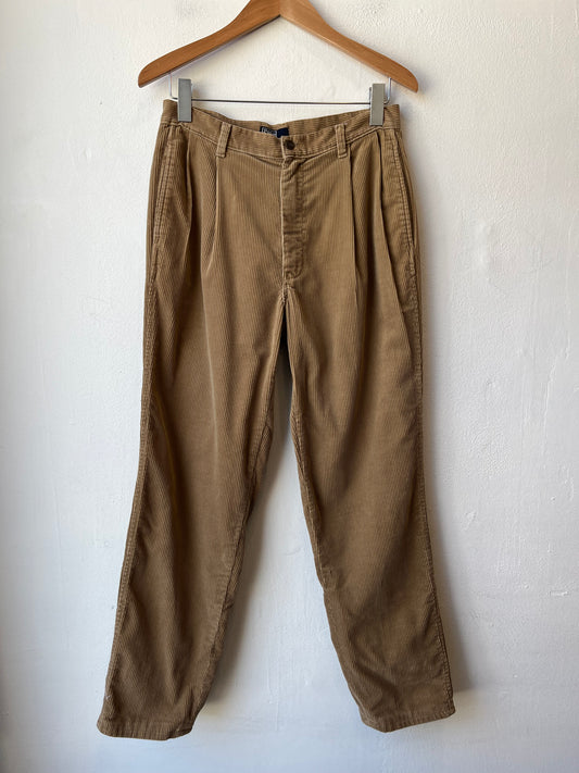 80's Pleated Polo Corduroy Pants 30"