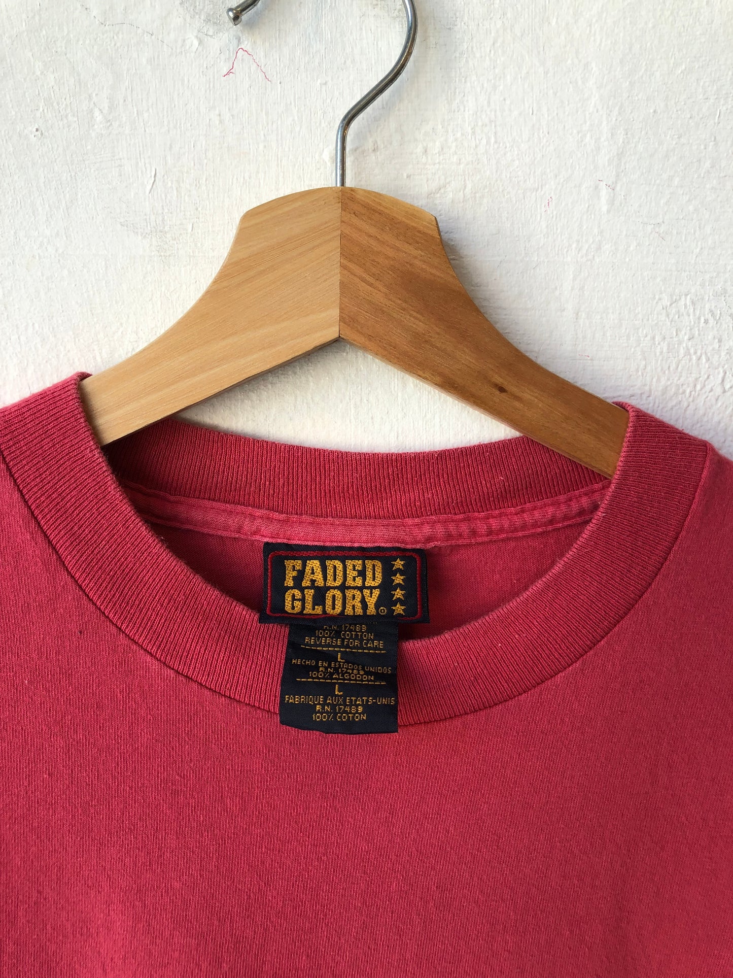 90's Red Cotton T-Shirt