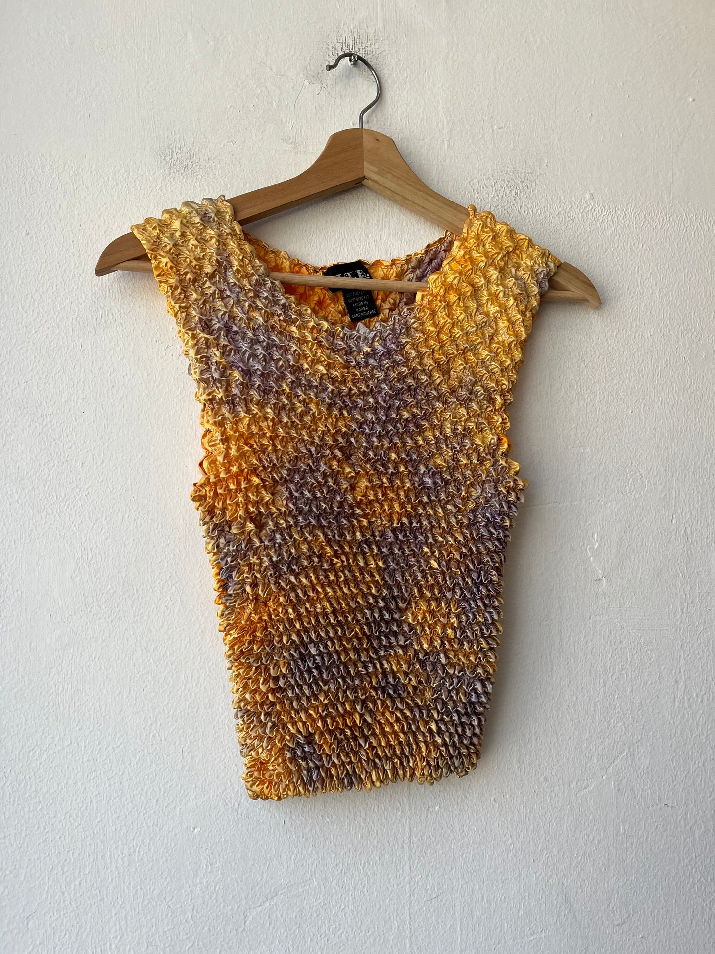 Y2K Yellow Scrunch Top