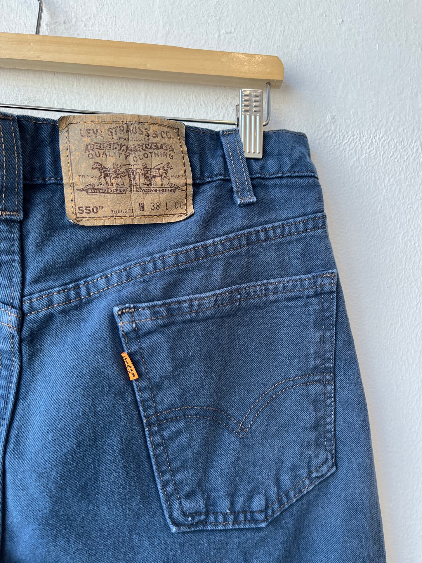 90's Levi's Orange Tab Blue Shorts 36"