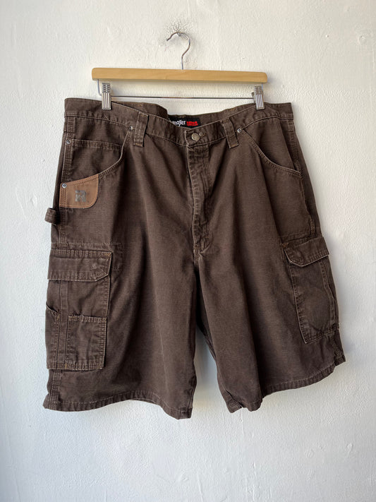 Y2K Wrangler Riggs Brown Shorts 40"